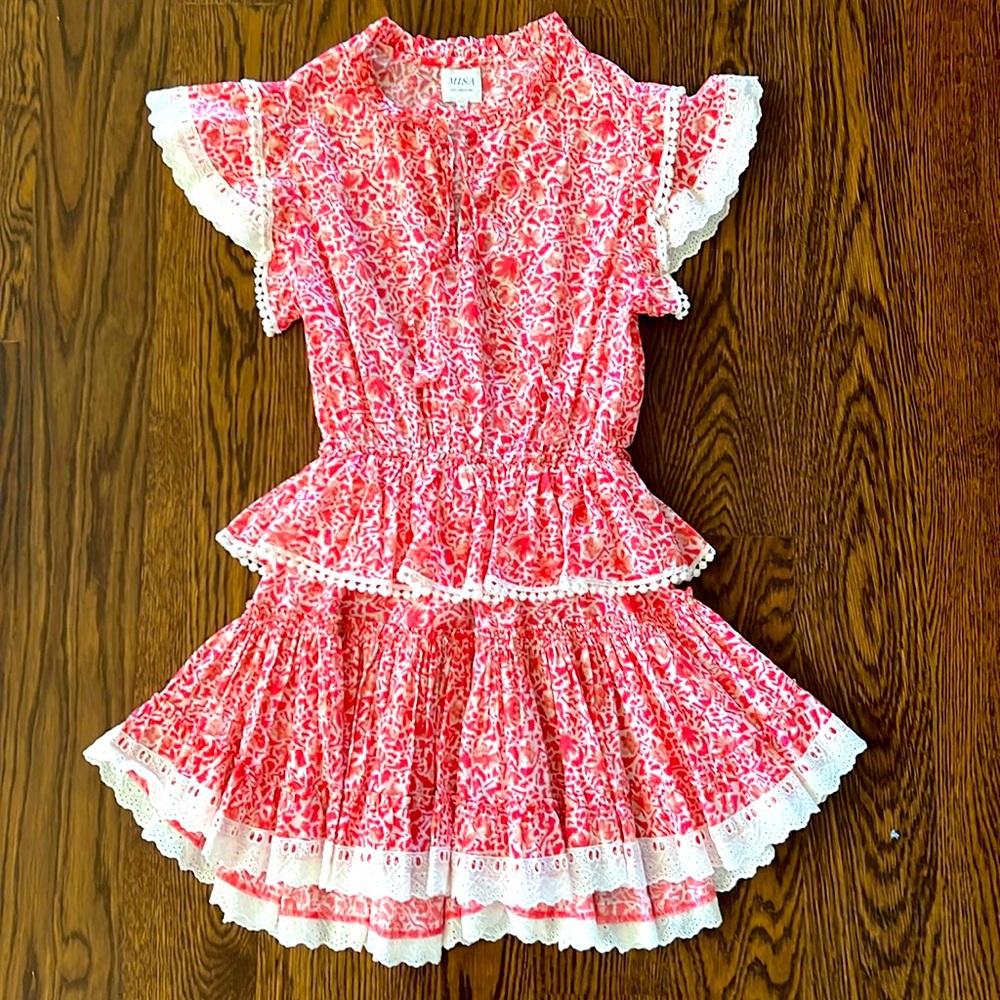 Miss Los Angeles mini ruffle sleeve sundress